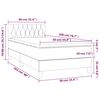 vidaXL Boxspringbett mit Matratze & LED Dunkelblau 90x200 cm Samt
