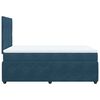 vidaXL Boxspringbett mit Matratze Blau 120x190 cm Samt