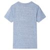 Kinder-Kurzarmshirt Blau Melange 104