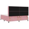 vidaXL Boxspringbett mit Matratze mit Kopfteil Rosa 200 x 200 cm Samt