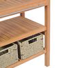 vidaXL Waschtischunterschrank mit 2 Körben Massivholz Teak 74x45x75 cm
