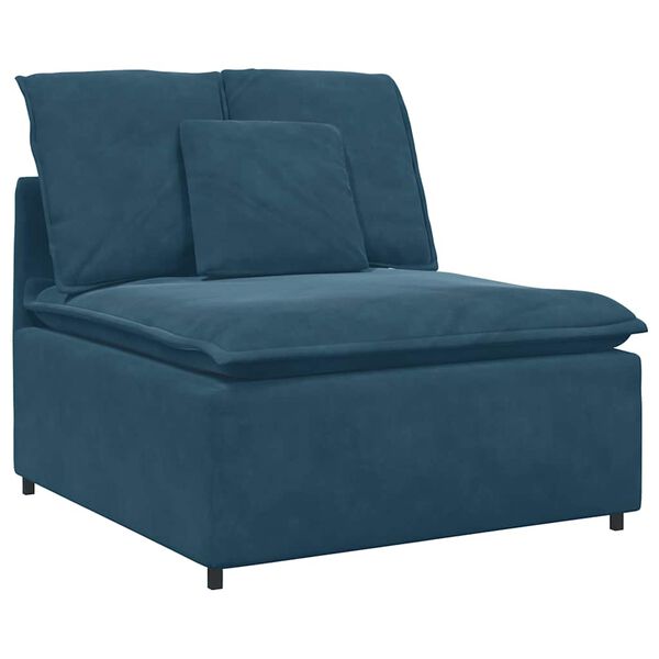 vidaXL Modulares Sofa mit Kissen Blau