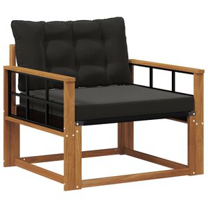 vidaXL Outdoor-Sofagarnitur Massives Akazienholz und Textilene Natur