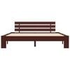 vidaXL Massivholzbett Dunkelbraun Kiefer 180x200 cm