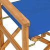 vidaXL Regiestuhl Klappbar Blau Massivholz Teak