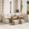 vidaXL Garten-Sofa-Set 10 pcs Beige Poly-Rattan