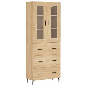 vidaXL Highboard Sonoma-Eiche 69,5x34x180 cm Holzwerkstoff