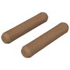 vidaXL Holzd&uuml;bel 2 pcs Braun &Oslash;8 x 35 mm Massivholz