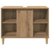 vidaXL Badschrank Braun Artisan-Eiche 80x33x60 cm Holzwerkstoff
