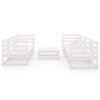 vidaXL 8-tlg. Garten-Lounge-Set Wei&szlig; Massivholz Kiefer