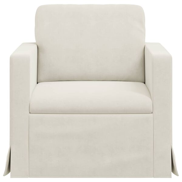 vidaXL Sofa Creme Gesamtabmessungen: 78 x 78 x 80 cm (B x T x H) Samt