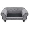 vidaXL Hundesofa Grau 72x45x30 cm Plüsch