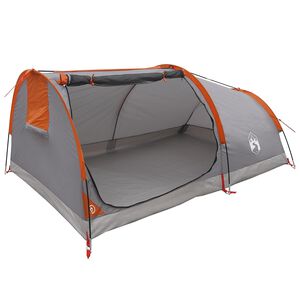 vidaXL Wasserabweisendes Wandern-Zelt 2 Personen Grau und Orange