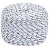 vidaXL Mehrzweck-Allzweckseil 6 mm 50 m Wei&szlig; und Blau PP