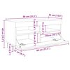 vidaXL TV-Schrank mit LED-Leuchten Betongrau 260x35x40 cm