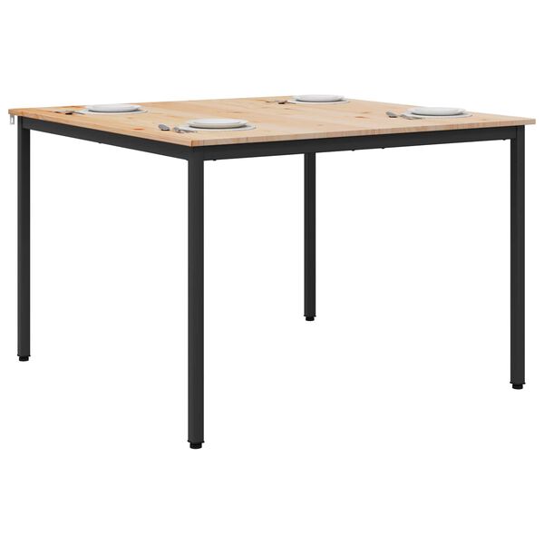 vidaXL Esstisch Natur 110 x 110 x 75 cm Massives Kiefernholz