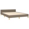 vidaXL Bettgestell ohne Matratze Taupe 140x190 cm Stoff