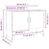 vidaXL Waschbeckenunterschrank R&auml;uchereiche 80x33x60 cm Holzwerkstoff