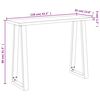 vidaXL Konsolentisch Baumkante 110x35x80 cm Massivholz Akazie