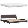 vidaXL Bett mit Matratze "Hanko" Dunkelbraun 200x200 cm Stoff