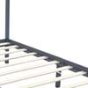 vidaXL Himmelbett-Gestell Grau Massivholz Kiefer 100 x 200 cm