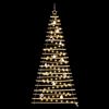 vidaXL Weihnachtsbaum mit 130 LEDs Natur 210 cm Massives Eschenholz