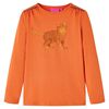 vidaXL Kinder-Langarmshirt Dunkelorange 128