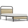 vidaXL Bettgestell ohne Matratze 100x200 cm Sonoma-Eiche Holzwerkstoff
