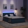 vidaXL Bett mit Stauraum und LED mit LED Dunkelblau 140 x 200 cm Samt