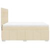 vidaXL Boxspringbett mit Matratze Creme 140x200 cm Stoff