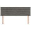 vidaXL Kopfteile 2 Stk. Dunkelgrau 72x5x78/88 cm Samt