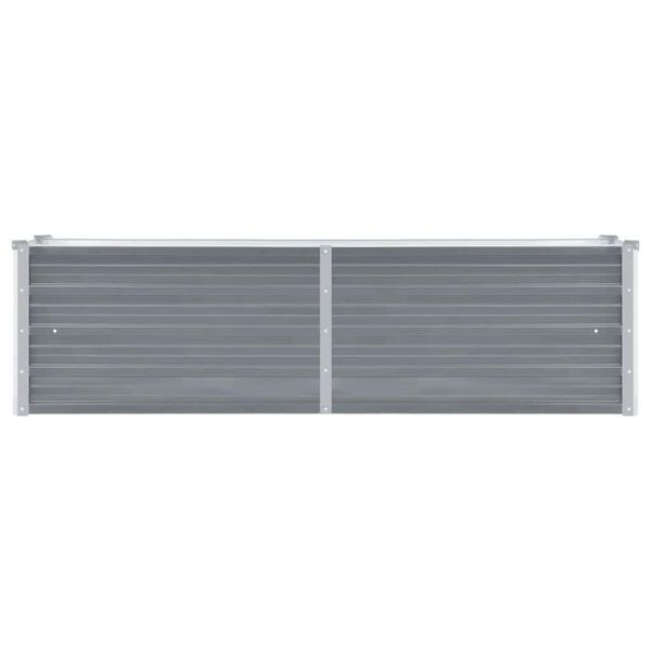 vidaXL Garten-Hochbeet Verzinkter Stahl 160x40x45 cm Grau