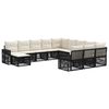 vidaXL Gartensofa-set 12 stk. Schwarz und Cremewei&szlig; Poly-Rattan