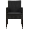 vidaXL 9-tlg. Garten-Essgruppe Poly Rattan Schwarz