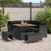 vidaXL Gartensofa-set 8 pcs Schwarz Poly-Rattan