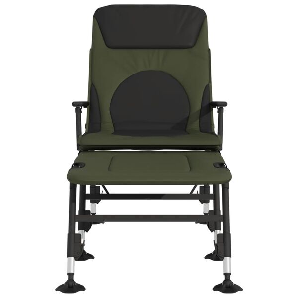 vidaXL Angelliege mit Verstellbaren Schlammbeinen Klappbar Gr&uuml;n