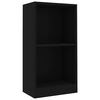 vidaXL B&uuml;cherregal Schwarz 40x24x75 cm Holzwerkstoff