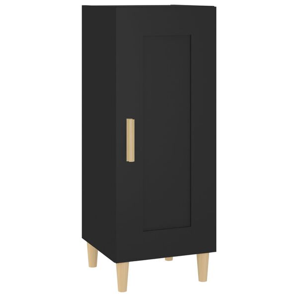 vidaXL Sideboard Schwarz 34,5x34x90 cm Holzwerkstoff