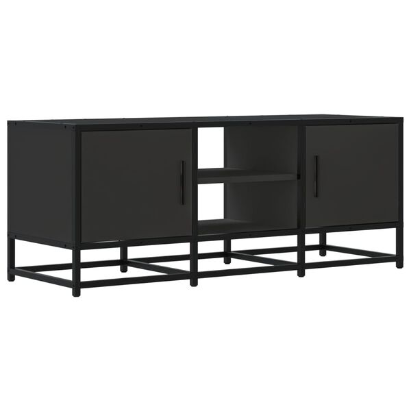 vidaXL TV-Schrank Schwarz 100x35x41 cm Holzwerkstoff und Metall