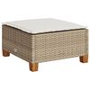 vidaXL 5-tlg. Garten-Sofagarnitur mit Kissen Beige Poly Rattan