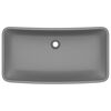 vidaXL Luxus-Waschbecken Rechteckig Matt Dunkelgrau 71x38 cm Keramik