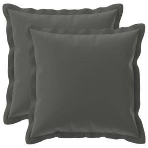 vidaXL Kissenbezug 2 stk. HOUTEN Anthrazit 30 x 30 cm Polyester