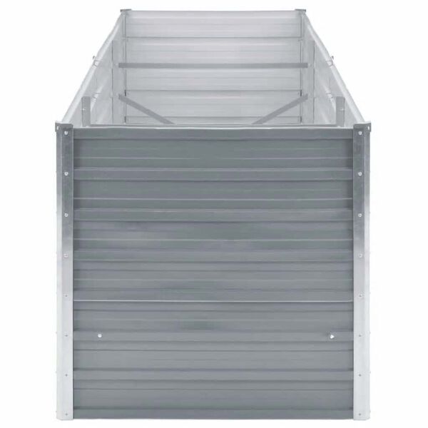 vidaXL Garten-Hochbeet Verzinkter Stahl 240x80x77 cm Grau