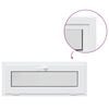 vidaXL Kellerfenster Innenseite Farbe Wei&szlig; RISOR 105 x 45 cm