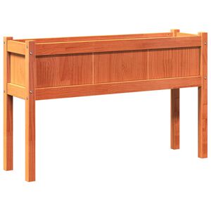 vidaXL Pflanzk&uuml;bel mit Beinen Wachsbraun 110x31x70cm Massivholz Kiefer