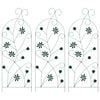 vidaXL Gartenzaun 3 Stk. Gr&uuml;n 112 x 39,5 cm Stahl