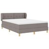 vidaXL Boxspringbett mit Matratze Taupe 160 x 200 cm Stoff