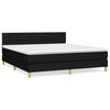 vidaXL Boxspringbett mit Matratze Schwarz 160x200 cm Stoff