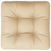 vidaXL Palettenkissen Beige 50x50x12 cm Stoff
