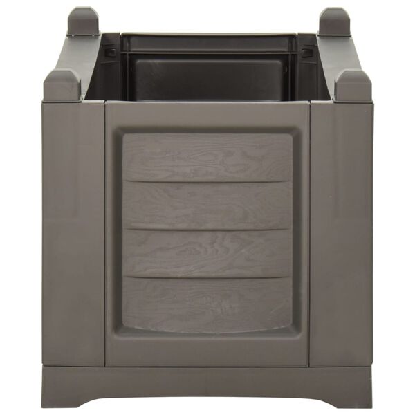 vidaXL Blumenkasten Grau 80x42,5x42 cm PP